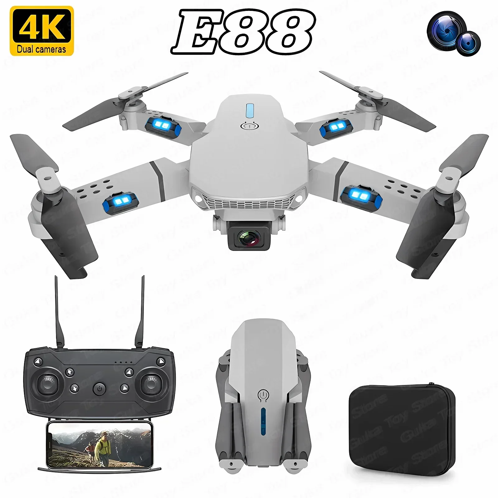 Drone Battery Box - E88 Pro Drone FPV kamera sudut