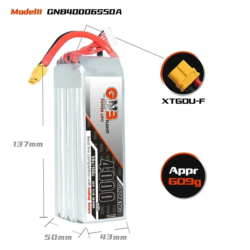 GAONENG GNB 4000MAh 6S 50C 100 - Drone Battery 4S ulasan dan harga