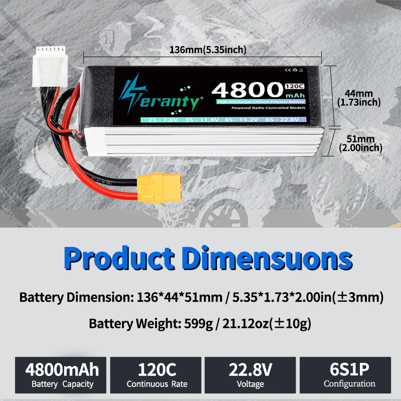 TERANTY 6S 4800MAh Baterai Lip - Drone Battery Lipo ulasan dan harga